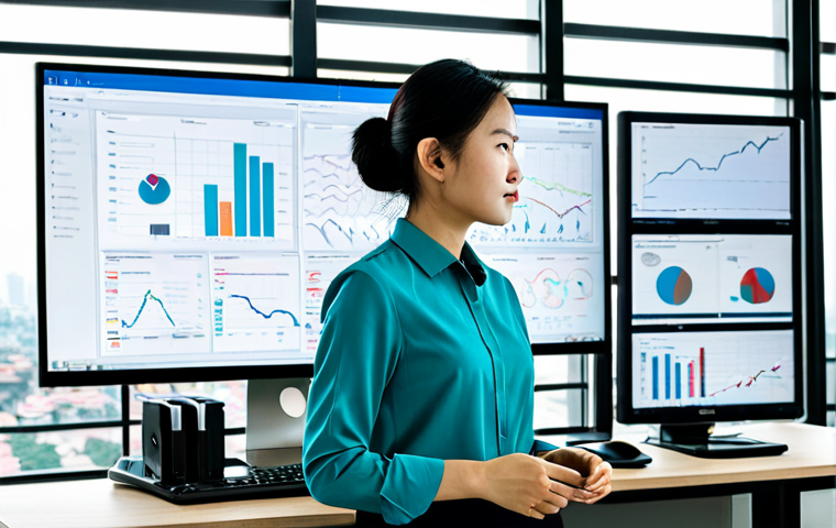 학제간 연구의 데이터 관리 전략 - Data Visualization Specialist**
A professional data scientist in a bright, modern office in Ho Chi ...