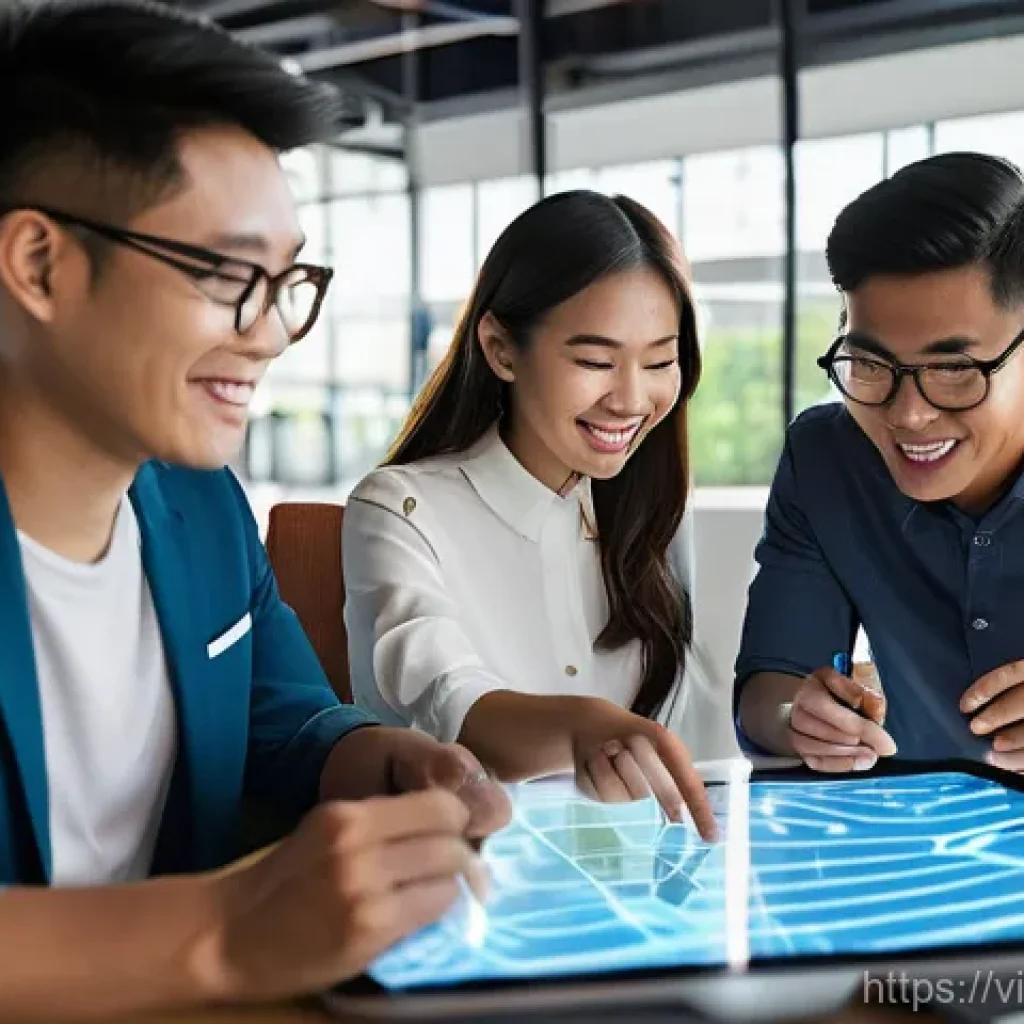 효과적인 학제간 팀 구성 방법 - **Prompt:** A vibrant, interdisciplinary team of 6 young professionals (3 men, 3 women; diverse Sout...